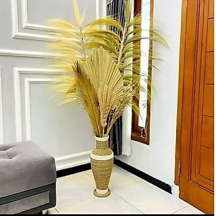 Paket bunga kering rustic vas dan bunga,T vas 50cm