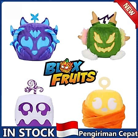 Ready    Blox Fruits Anime Game Plush Toy Fruit Leopard Pattern Box Plush Toy Soft Stuffed Fruits To