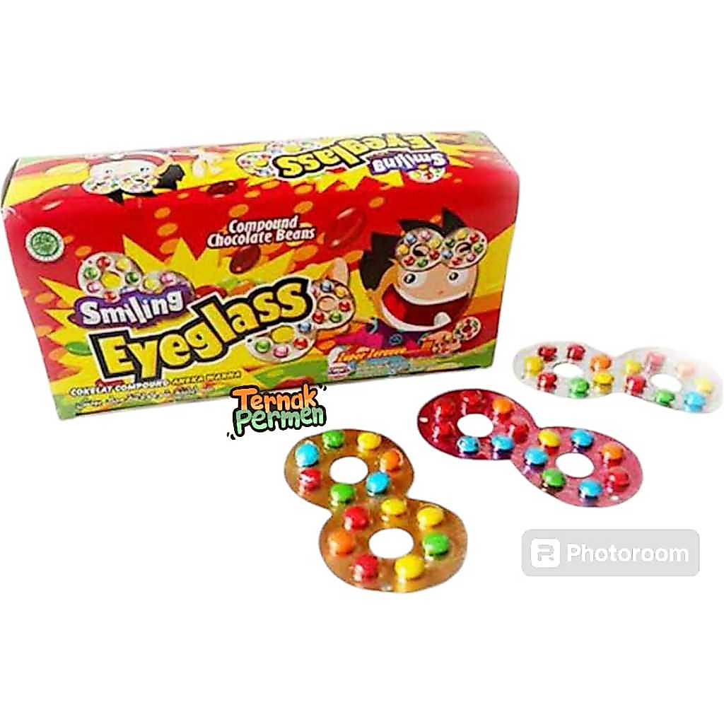 SMILING EYEGLASS PERMEN COKLAT ISI 40 PCS