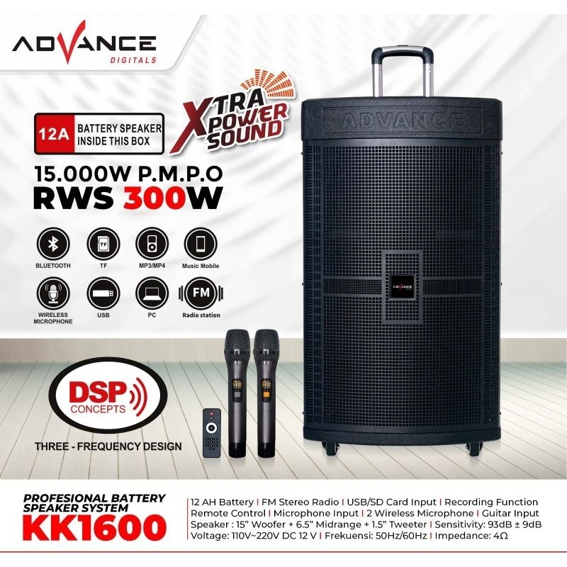 speaker bluetooth / speaker portable wireless KK1500 KK1600