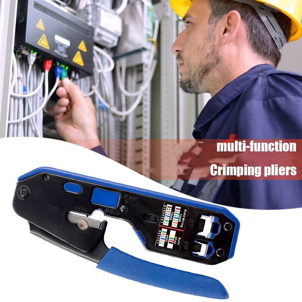 Tang Crimping Compression Multifungsi Konektor BNC F RCA RG59 RG6 RG11 Alat Press Kabel Koaksial