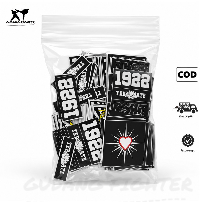 Stiker Sticker Logo Lambang PSHT Setia Hati Bersinar Tahan Air 1922 Bunga Terate COD | GF