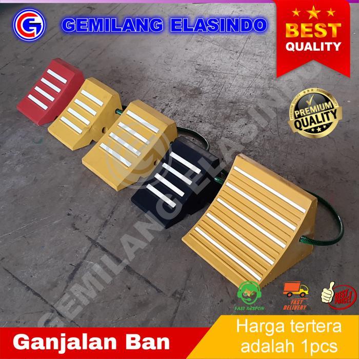 Rubber Wheel Chock | Rubber Parking Chock | Ganjalan Ban Mobil terlaris