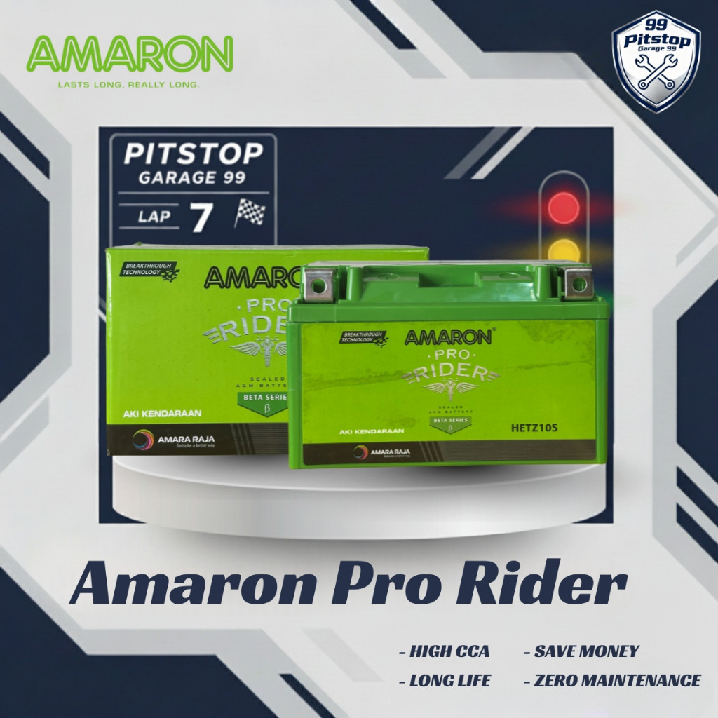 Amaron Aki Motor Suzuki GSX R600 / GSX 750P Inazuma ETZ10S - 12V / 9Ah Aki Kering