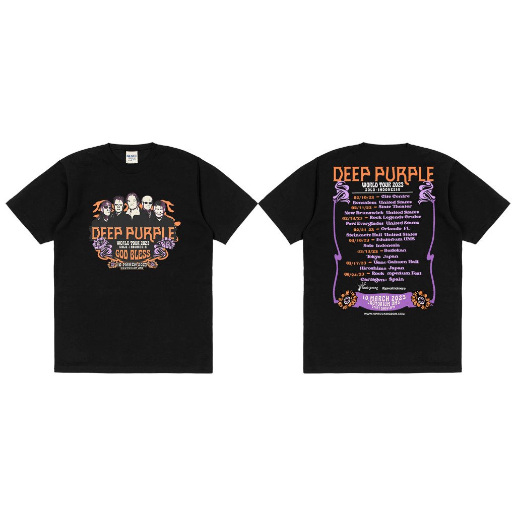 Rockermusic T-shirt Band Deep Purple - Live In Solo Indonesia 2023