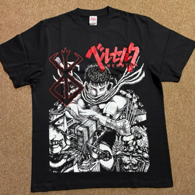 Kaos Berserk Bootleg Dog Farm Hitam L Anime