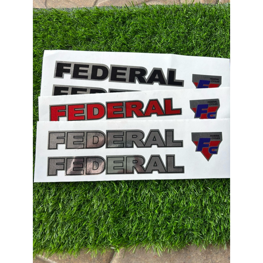 Stiker federal dan logo Fc Chrome maxdecal