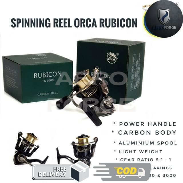 Reel Spinning Power Handle Orca Rubicon 2000 3000 Carbon Body - 2000