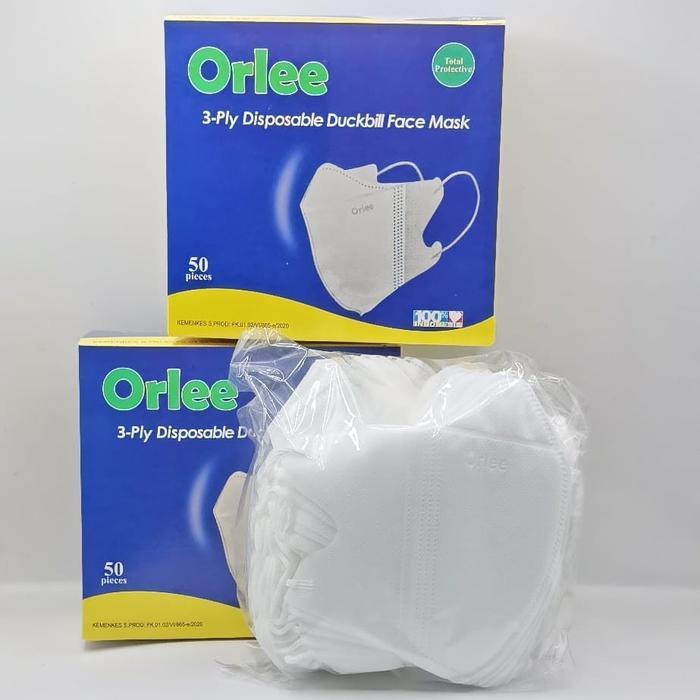 Masker Duckbill - Masker Orlee - Masker Duckbill 50 Pcs Tebal - Duckbill Masker 50 Pcs - Duckbill - 