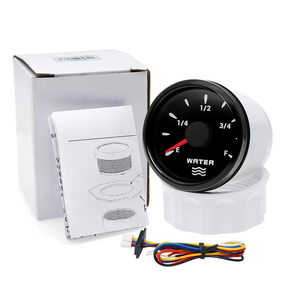 52mm Car Truck Boat Gauge Waterproof Digital Pointer Water Level Meter 7Color Backlight 100mm-500mm 