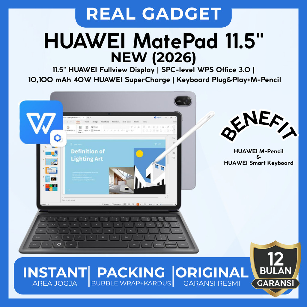 NEW HUAWEI MATEPAD 11.5" NEW STANDART EDITION (2026)  WPS Office 3.0 Tingkat PC