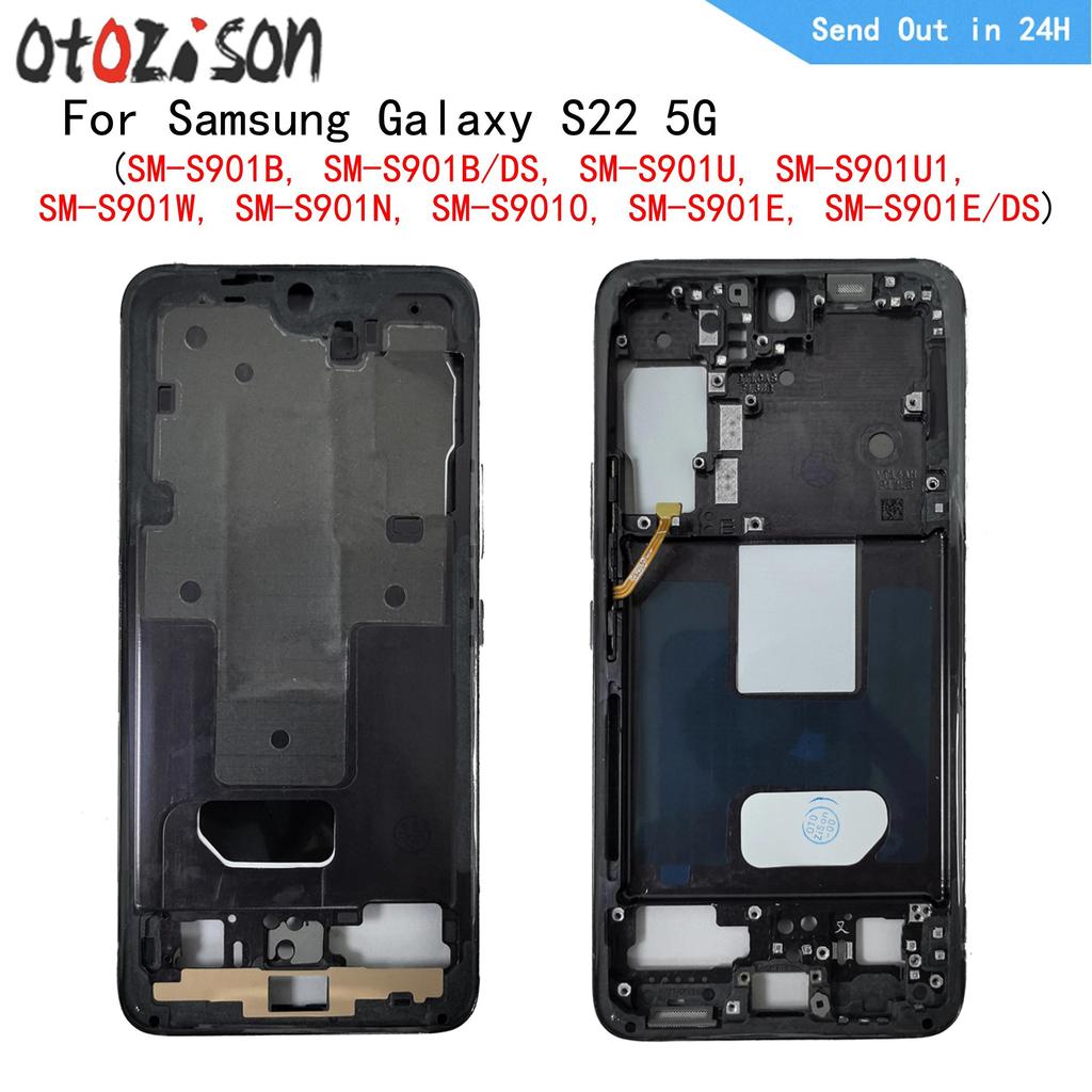 Housing Middle Frame LCD Bezel Plate Panel assis For Samsung Galaxy S22 5G SM-S901B S901U S901W S901