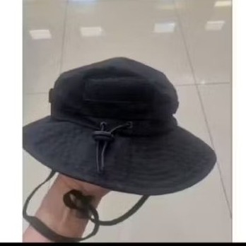 topi rimba hitam tactical jatah brimob polri/topi mancing