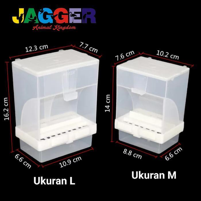 Dispenser Soliter Tempat Pakan Burung Lovebird Parkit Australia - M