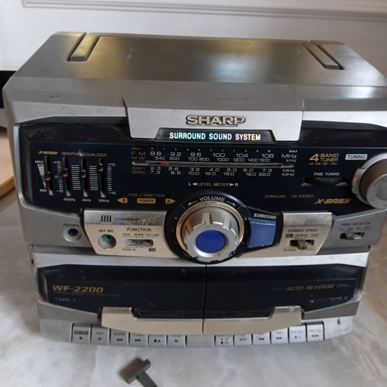 Head Unit Tape Radio Compo Simba Sharp Belum servisan