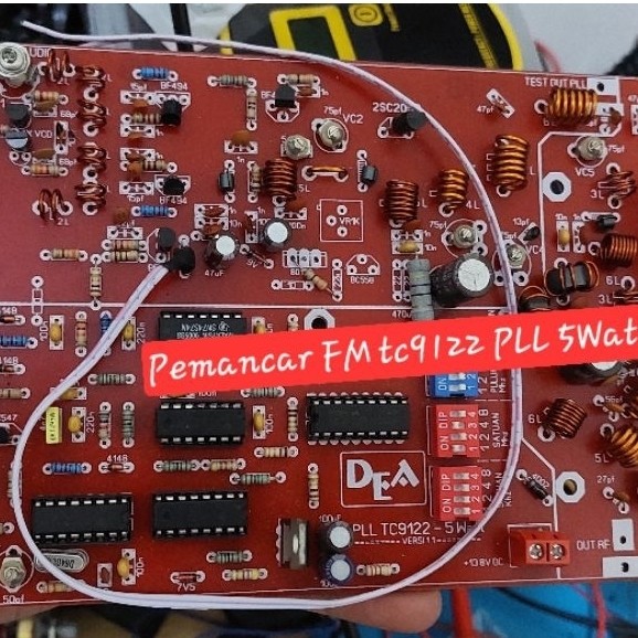 pemancar fm pll tc9122 5watt 88-108 MHz bagus