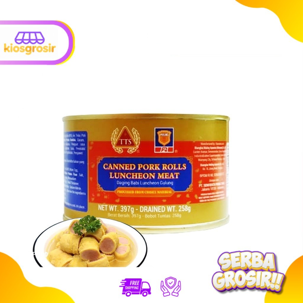 KIOSGROSIR Ham Maling TTS EGG Roll 397gr - Pork Ham Meat UJANRUK