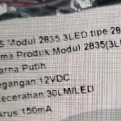 Promo LED Modul Mini 2835 3 Mata Led 2809 12V Warna PUTIH 12 Volt Diskon