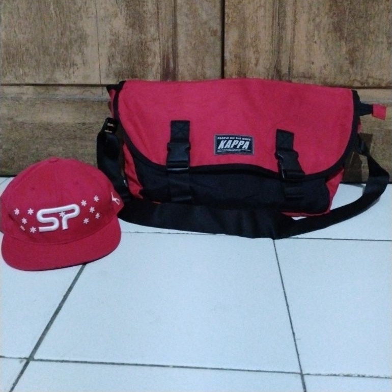 Topi merk SP ori dan tas Kappa ori prelove original kondisi aman