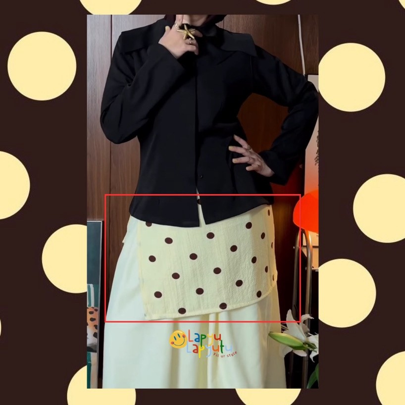 Layering Skirt Soft Dots Yellow Besar | Rok Variasi | Layering Outfit | LapyuLapyutu
