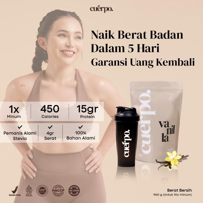 newCUERPO 2 LBS 945GRAM SUSU VANILLA & COKLAT - VANILLA+SHAKER, Dewasa(15+ thn)prenium - VANILLA+SHA