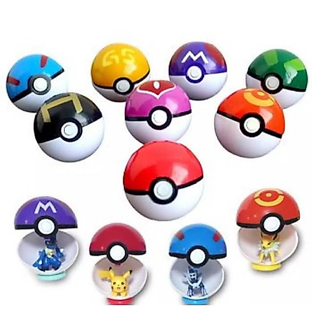 ￼Mainan Anak Pokeball 7cm Terdapat isi 1 figure / 7cm Pokeball Cartoon Toy Ball+Figure Monster Figur