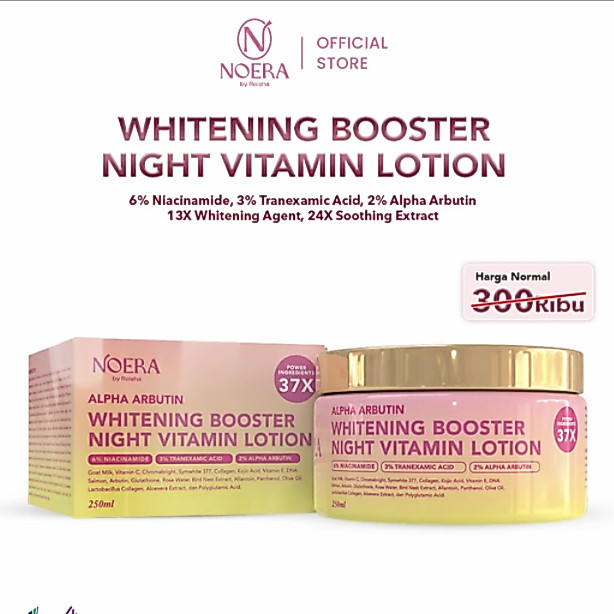NOERA Whitening Booster Night Vitamin Lotion Melembapkan Whitening 250g