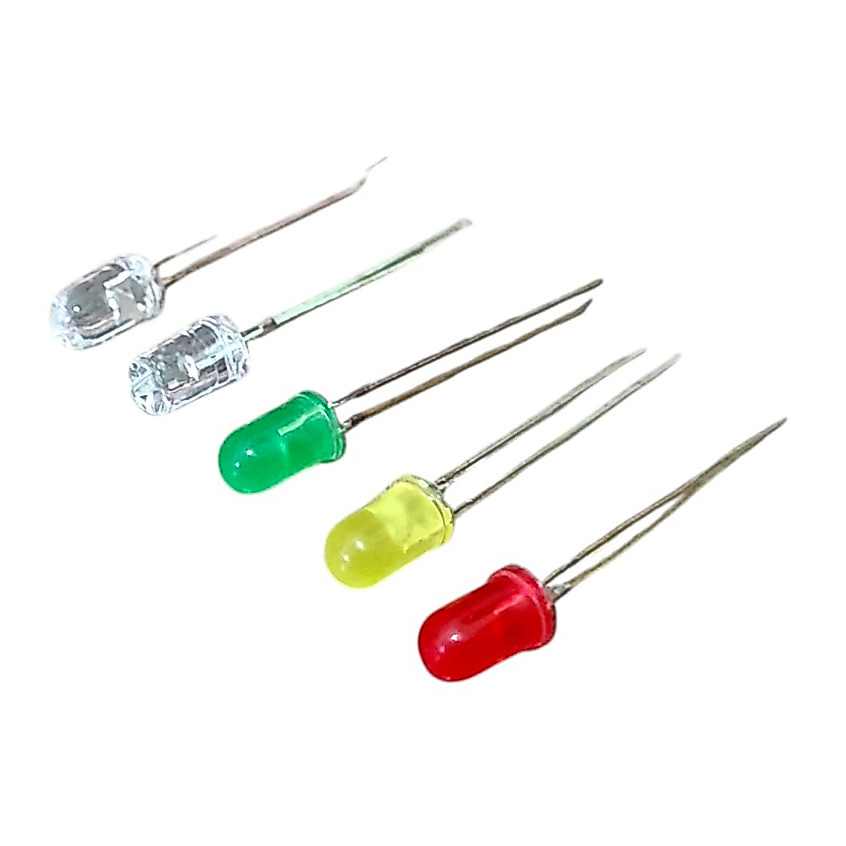 10 pcs - Lampu LED warna 5 mm komponen led
