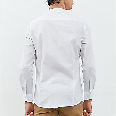 Jobb Azka Koko Pria Lengan Panjang Slim Fit Putih