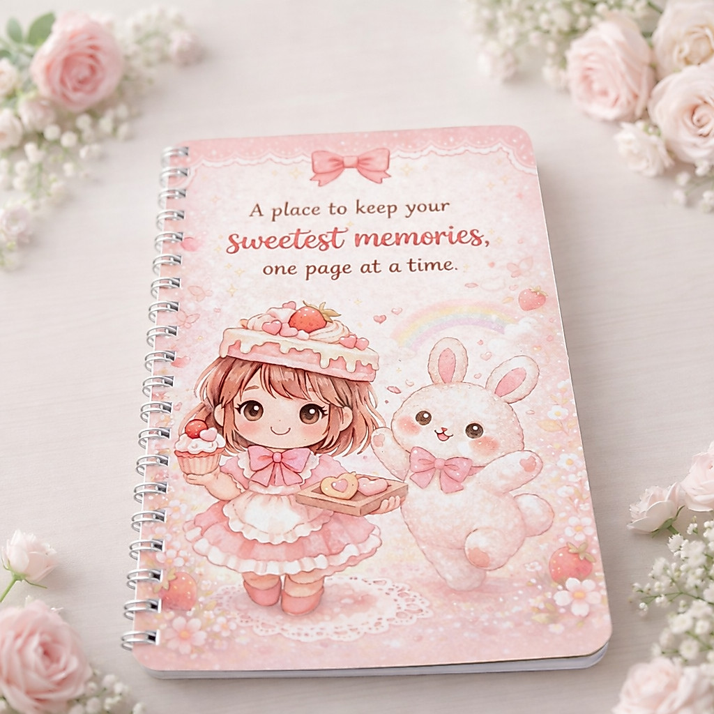 Notebook aesthetic | buku catatan notebook | notebook | buku tulis - Papaprint B6 Soft Cover Desain 