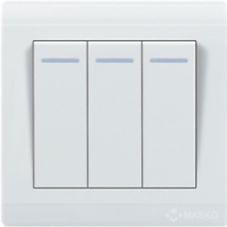 Masko Krista Saklar Triple K-213 PUTIH Minimalis