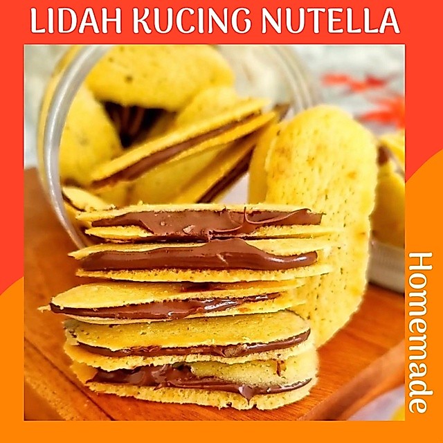 LIDAH KUCING / LIDAH KUCING NUTELLA 500 GR / LIDAH KUCING MEDAN / KUE KERING LIDAH KUCING