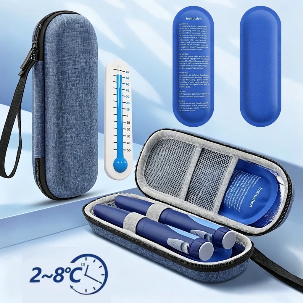 1Set Portable Cooler Bag Insulin Tas Insulin Travelling Insulin Cooler Bag Travel Tas Insulin Cooler