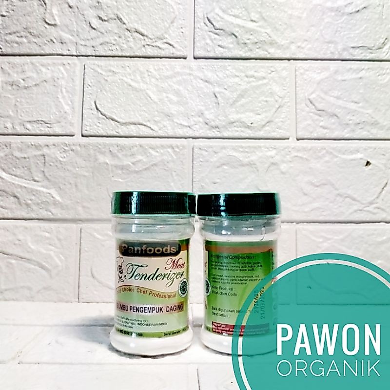 Panfoods - Pengempuk daging bubuk / Meat Tenderizer powder alami ekstrak getah pepaya Pawon Organik