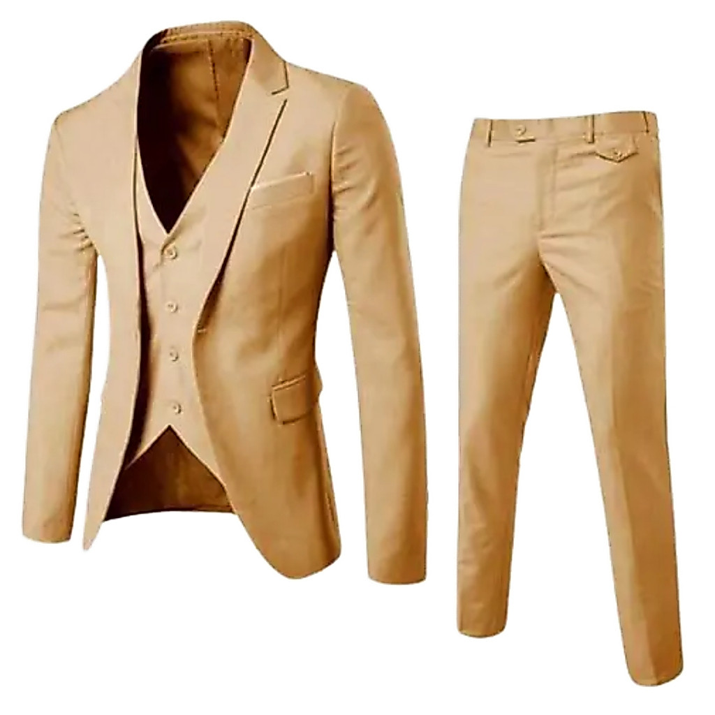 Winstyle - Setelan Jas Celana Rompi Cream