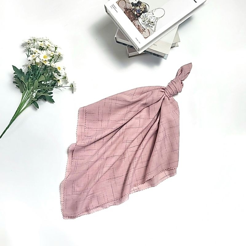Jilbab Voal Waffle Hijab Segiempat Polos SANDI MORSE Azara Laser Cut