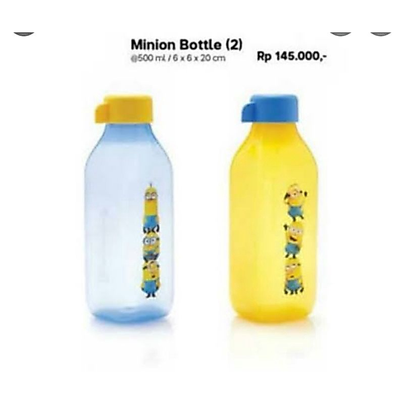 Botol minum tupperware / botol minum karakter tupperware / eco minion tupperware isi 2