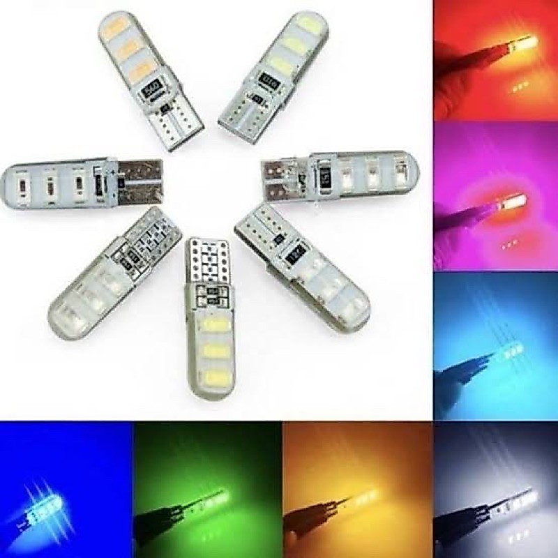 Lampu Sen Sein Senja 6 LED jelly T10 nyala diam