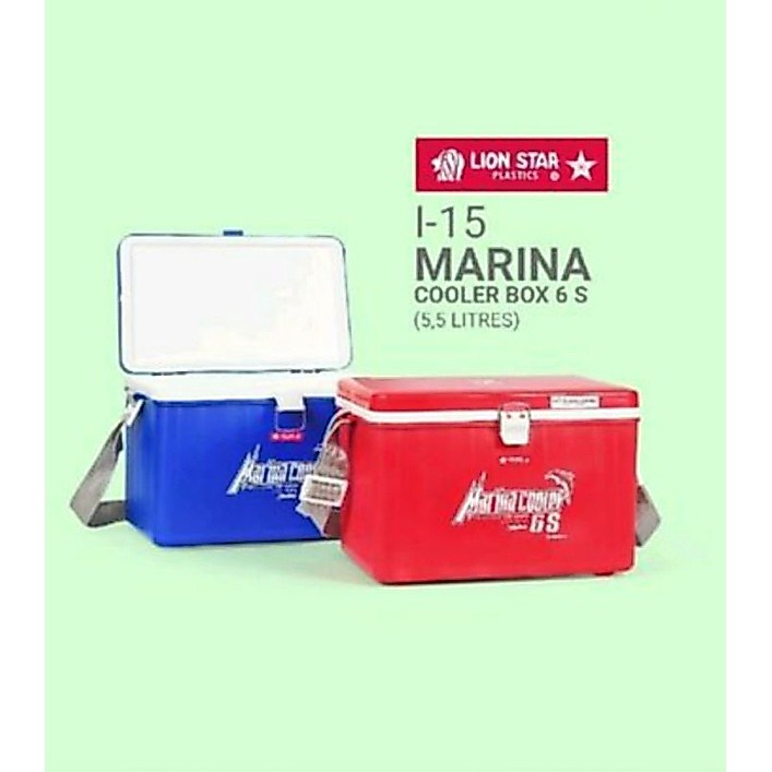 Lion Star Marina Cooler Box 6s 5,5 liter Box Es Mancing Camping LionStar Kotak Es Pendingin untuk PM
