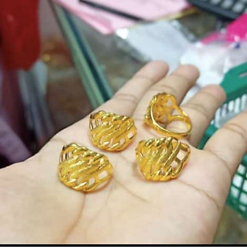 TERBARU CINCIN SS 1 suku 6.7gram PERHIASAN AKSESORIS LAPIS EMAS 24K. COD
