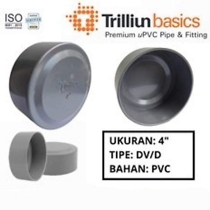Dop / tutup pipa paralon pvc 4 in