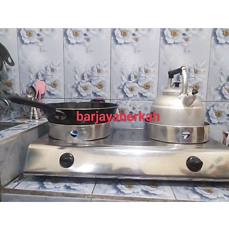stainless ring api kompor pengaman api kompor / penutup api kompor gas ( bisa untuk loyang , martaba