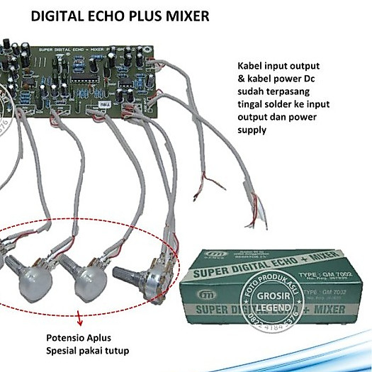 Kit super digital echo plus mixer GM 7002