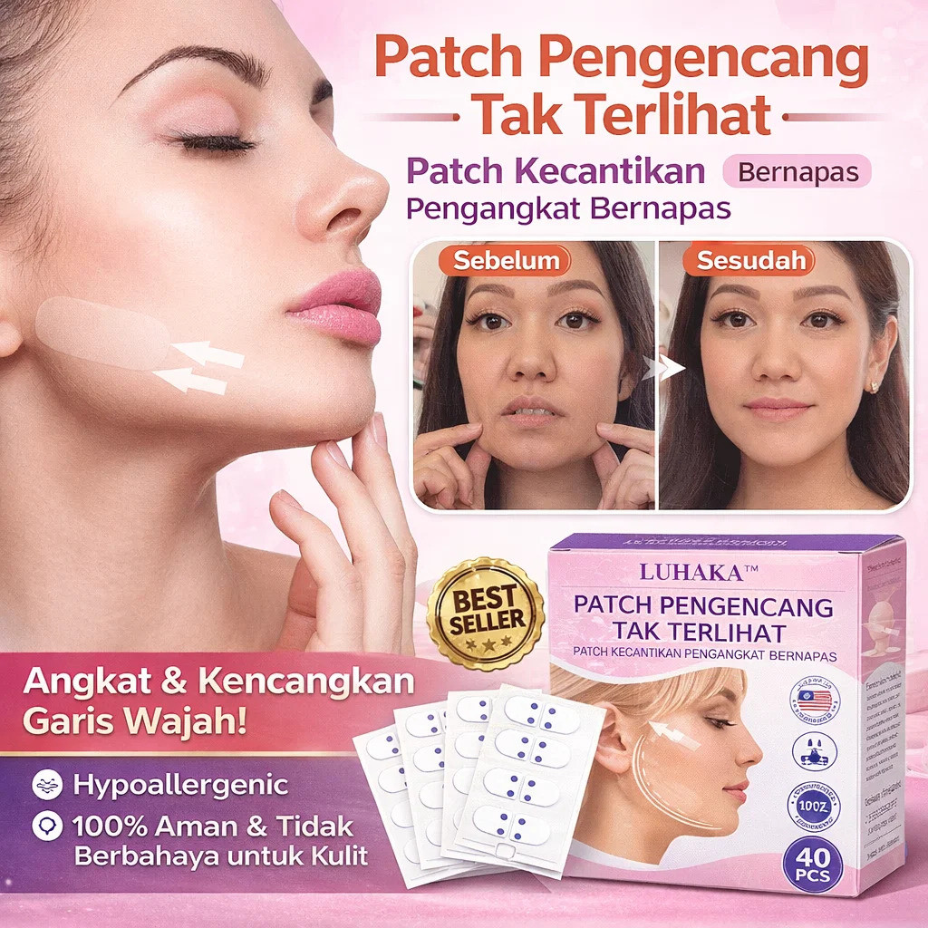 [Pengencangan Wajah Instan/Non-Invasif] Patch Pengencang Dan Pembentuk Wajah 40 Pcs/plester Kecantik