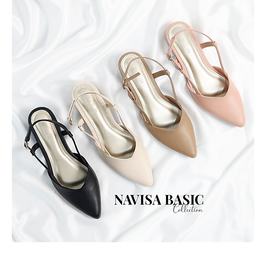 Aurellie Mules Wanita Heels / Hak 3 Cm Navisa Basic Collection