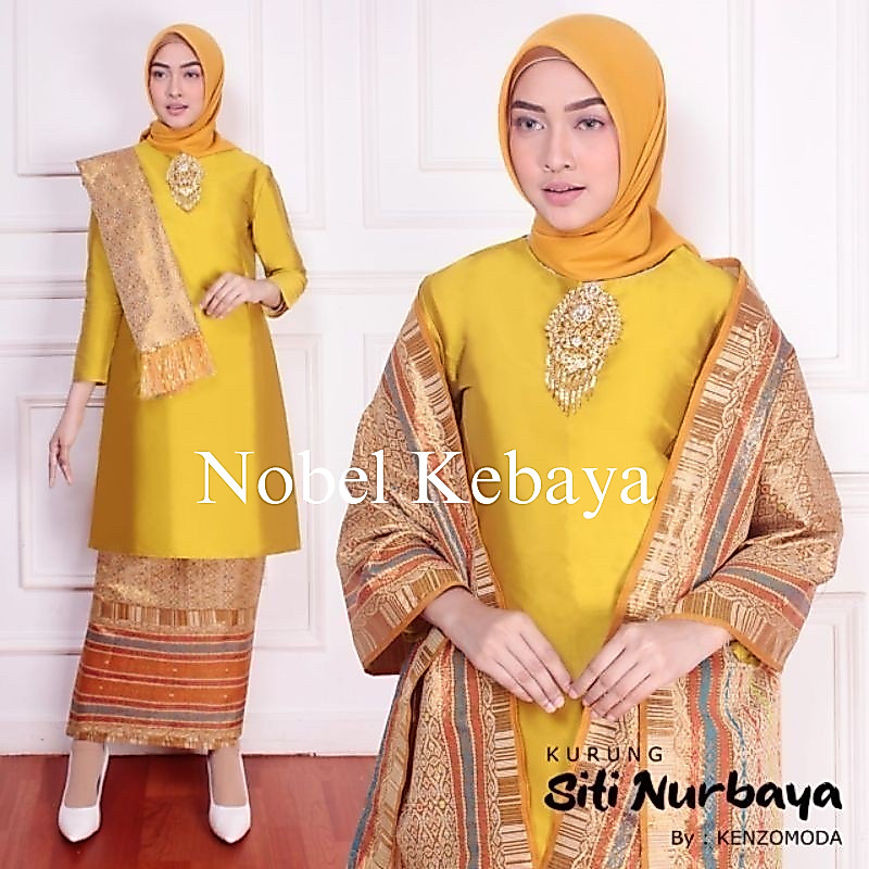 REALPICT SET BAJU KURUNG SONGKET SELENDANG/KEBAYA KURUNG SONGKET/BAJU KURUNG SITI NURBAYA/SET KEBAYA