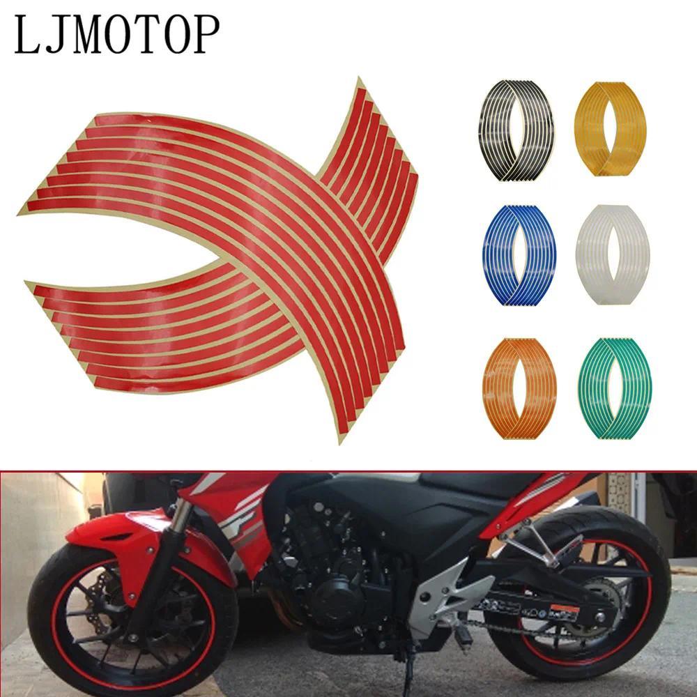 Motorcycle Wheel Sticker Motocross Reflective Decals Rim Tape Strip For Kawasaki Ninja GPZ500 EX500 