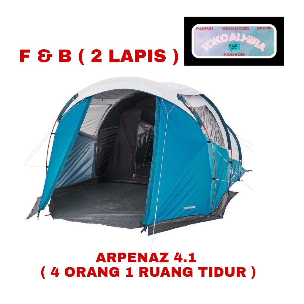 PROMO QUECHUA ARPENAZ 4.1 F & B Tenda Kemah Kemping Camping Hiking