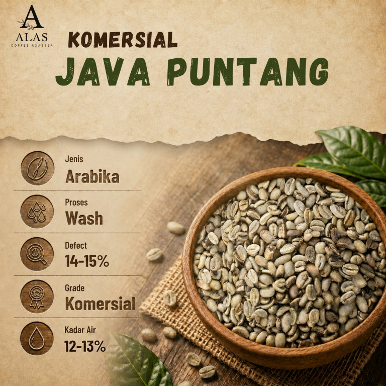 Arabika Puntang Komersial Grade 3 Green Bean | Biji Kopi Mentah 1kg