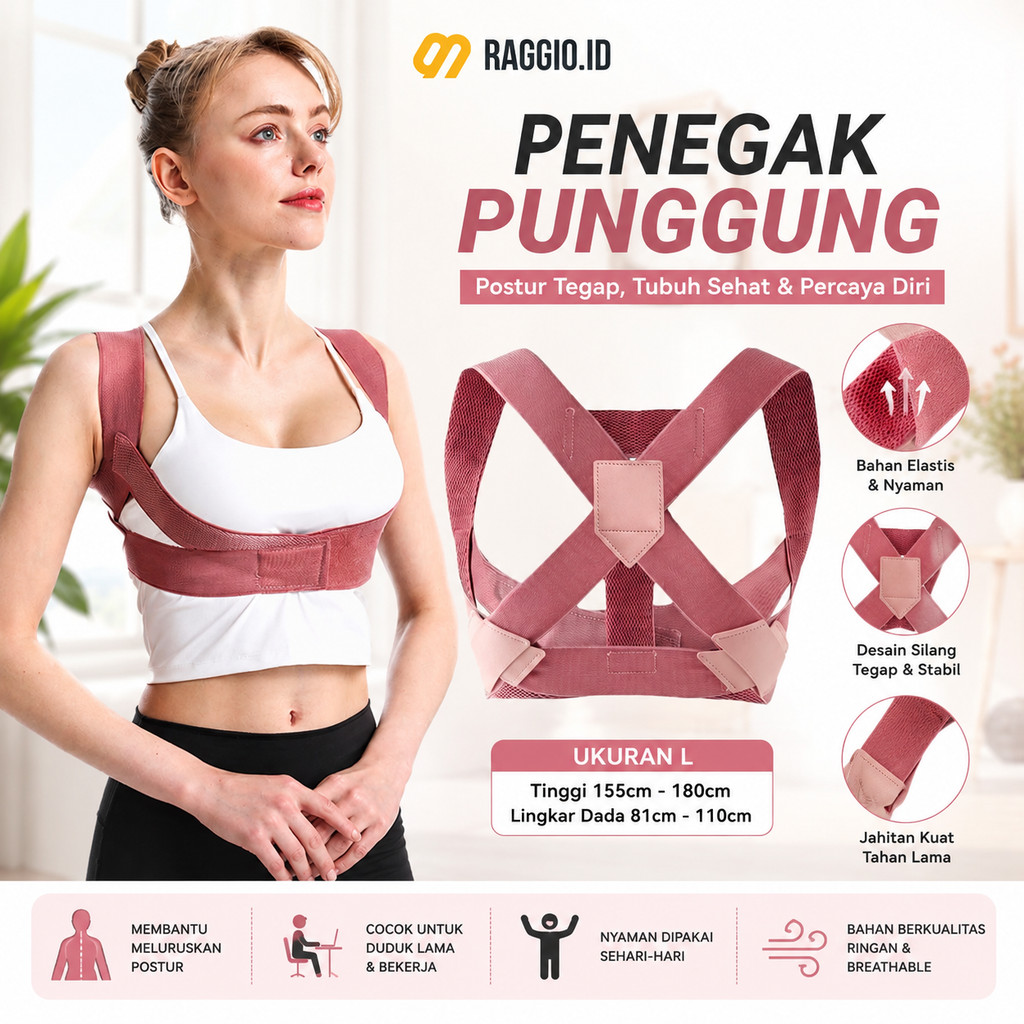 Alat Terapi Korektor Postur Tubuh – Sabuk Punggung & Bahu | Anti Bungkuk Camelback